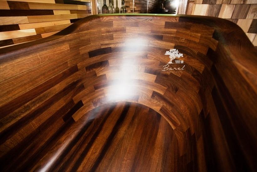 Ванна из дерева — Мореный дуб фото 2