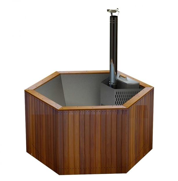 Банный чан «Фурако 1600» шестигранный на 3-4 человека, сталь 316L фото 1