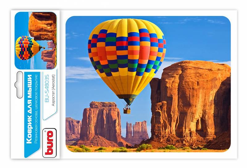 Коврик для мыши Buro BU-S48035 рисунок/аэростат 200x200x1.5мм фото 1
