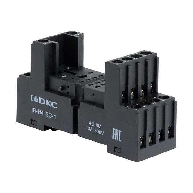 Колодка с винтовыми клеммами для реле на 4 группы: IR-24DC/220DC/230AC-4CO фото 1