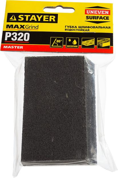 STAYER P320, 100 x 68 x 42 x 26 мм, водостойкая, четырехсторонняя угловая шлифовальная губка (3561-320) фото 2