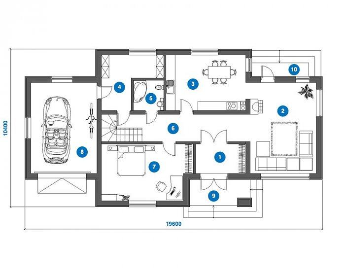 Проект каркасного дома «КД-224-20» под ключ фото 3