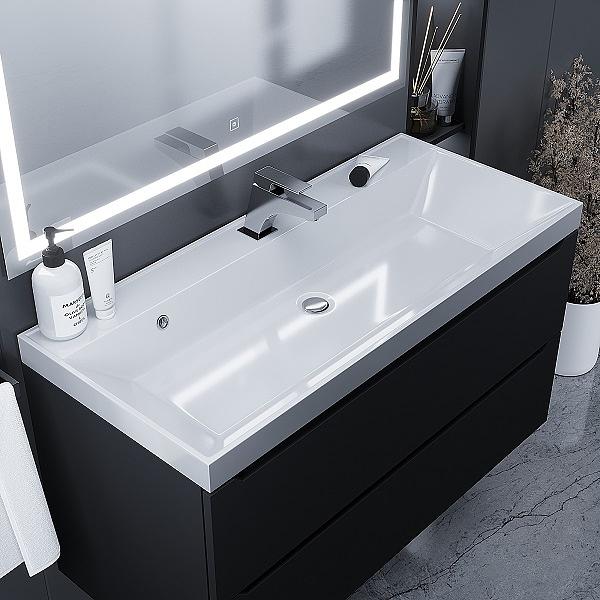 Раковина для ванной комнаты Uperwood Classic 100 см, прямоугольная фото 1