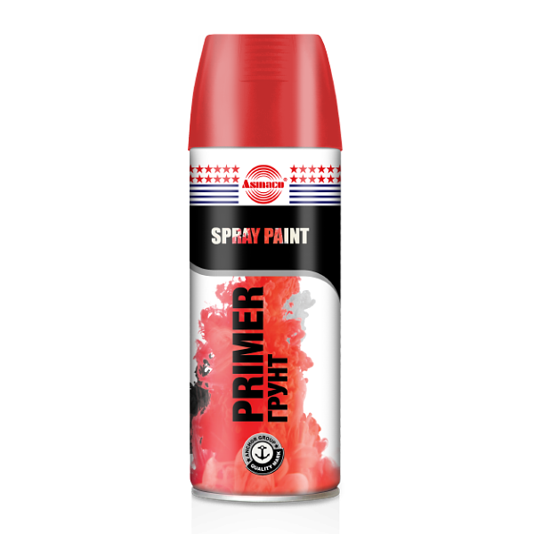 Аэрозольная краска грунт Asmaco Primer серая фото 1