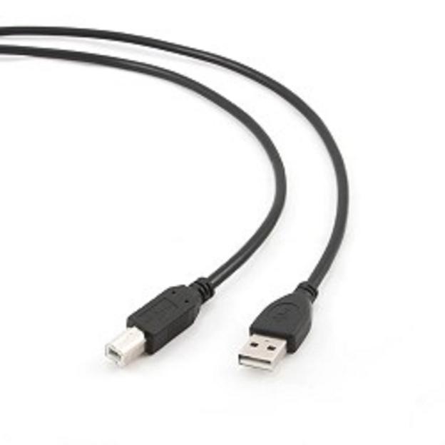 Bion Кабель интерфейсный USB 2.0 AM/BM, 3м, черный [BXP-CCP-USB2-AMBM-030] фото 1
