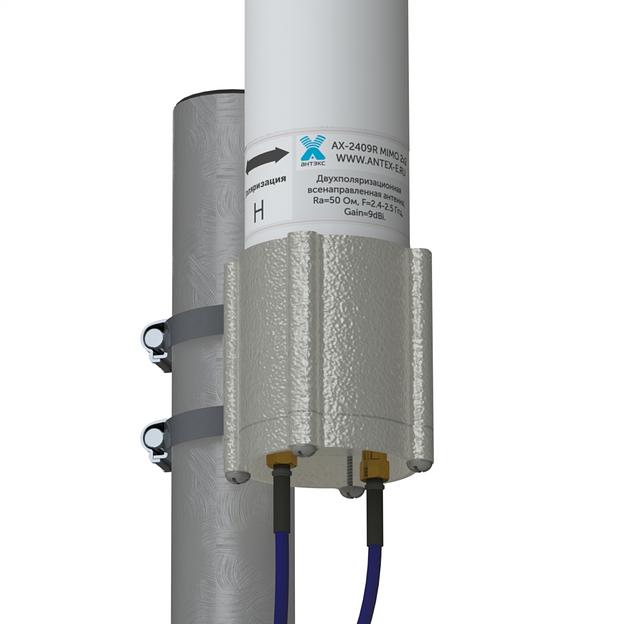 Всенаправленная антенна AX-2409R MIMO 2x2 (OMNI) 9dBi 2.4GHz, RP SMA-female фото 2