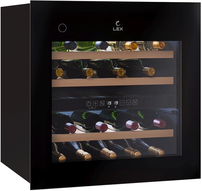 Винный шкаф Lex LWD6036BL dual zone PP 1-нокамерн. черный (CHAT500008) фото 2