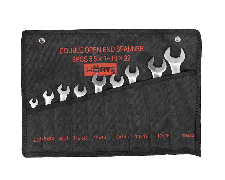 Набор ключей гаеч.двуст. 9шт. (5,5-22) хром. HOR с поверкой фото 2
