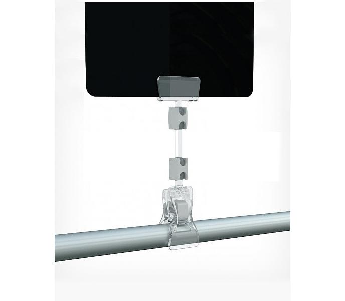 Ценникодержатель на прищепке универсальный малый FXS ножка 50 мм фото 1