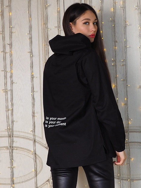 Рубашка женская Verenika «Твой день» черная 42-44 ОПТ фото 2