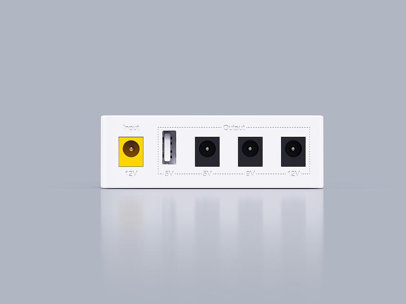 Мини ИБП. Вход DC 12V/2.0A; независимый выход 12V, 9V, 5V DC, с USB 5V/2.1A, MARSRIVA фото 3