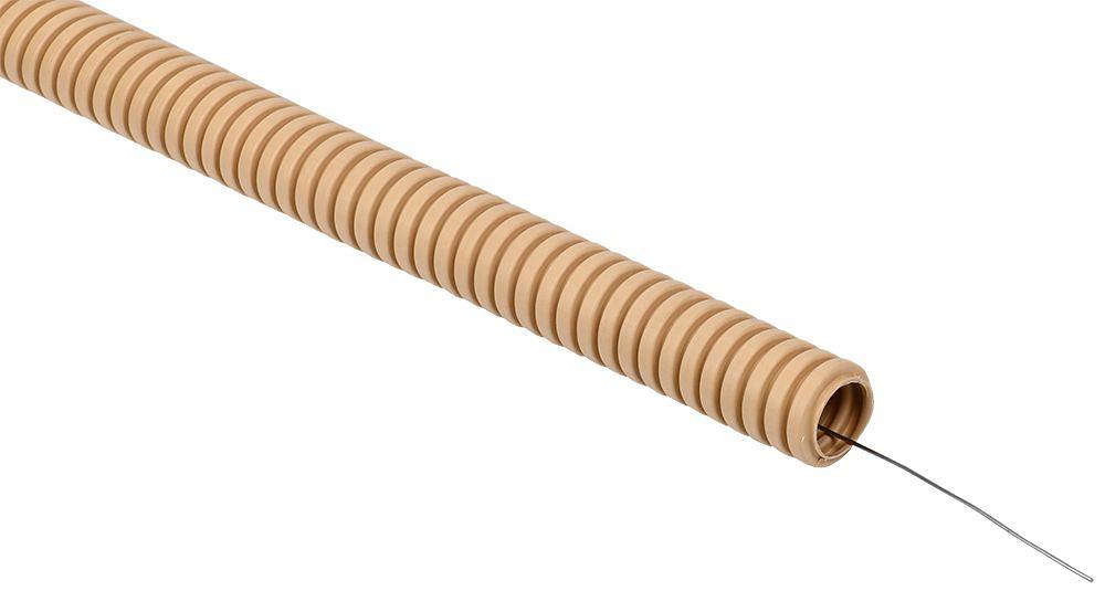 ELASTA Труба гофр. ПВХ d=20мм с зондом сосна (25м) фото 1