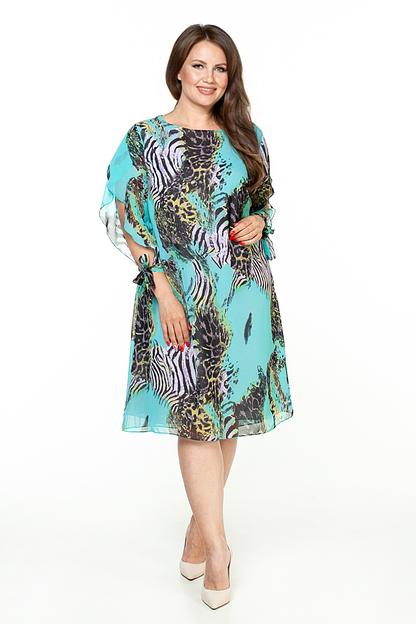 Платье женское 6020/06/Бирюзовый, черный фото 4