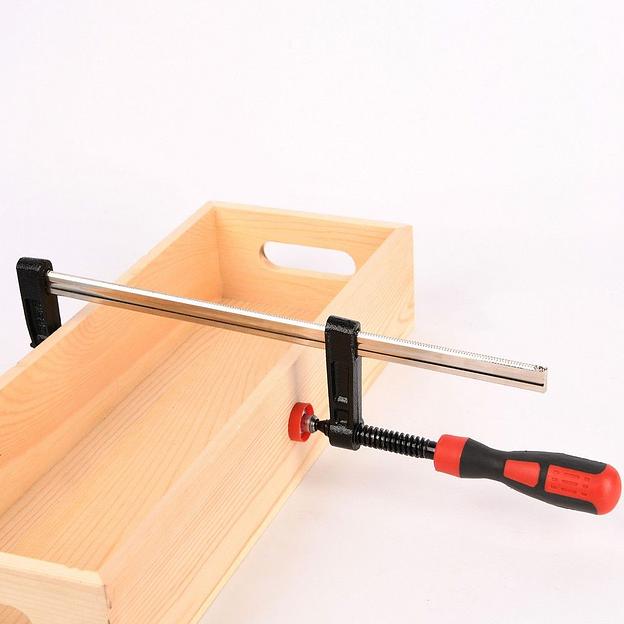 Струбцина F-образная усиленная Deli DL110515Z 150x50 мм, макс. усилие зажима 2000N, резьба 12мм фото 5