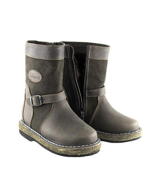 Монголки подростковые коричневые, войлочная подошва фото 1