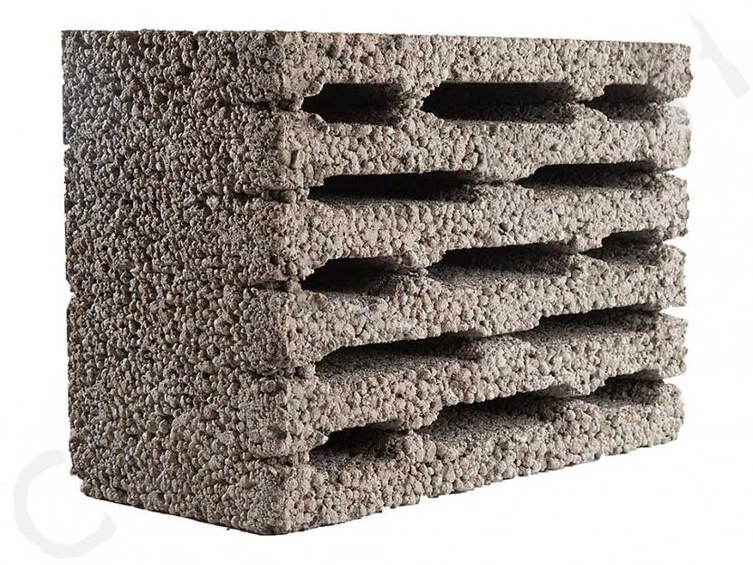 Блок керамзитобетонный 13-щелевой КСР-ПР-ПС-39-35-F50-900 фото 1