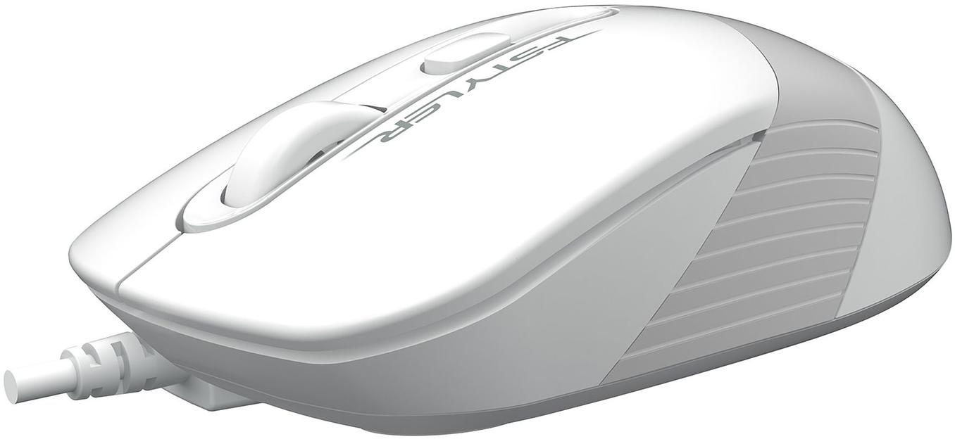 Мышь A4Tech Fstyler FM10S белый/серый оптическая (1600dpi) silent USB (3but) фото 3