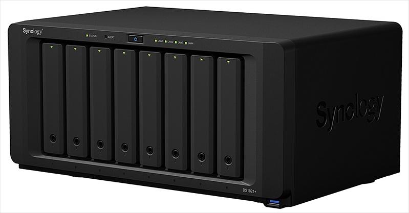 Схд Synology QC2,2GhzCPU/4GbDDR4(upto32)/RAID0,1,10,5,6/upto 8hot plug HDD SATA(3,5' or 2,5')(upto18 with 2xDX517)+ 2 M2 slots/4xUSB3.2/2eSATA/4GigE(+1Expslot)/iSCSI/2xIPcam(upto40)/1xPS/3YW repl DS1819+ (DS1821+) фото 5
