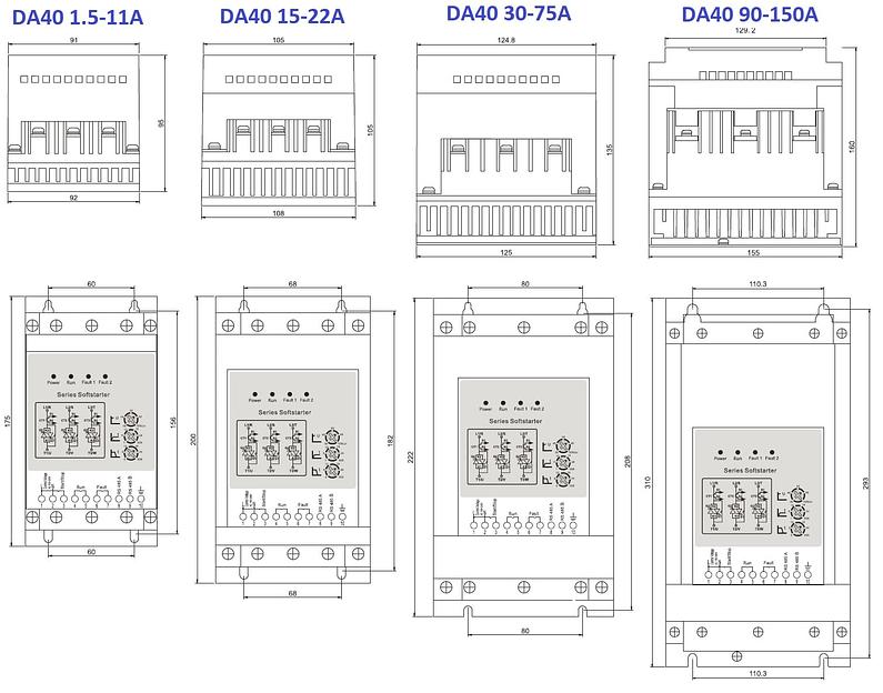 Устройство плавного пуска УПП DA40 45-A-3P3 380В 22 кВт 45 A фото 5