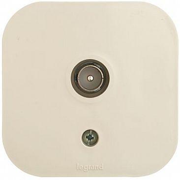 Розетка телевизионная Legrand Quteo (782245) откр. слоновая кость фото 1