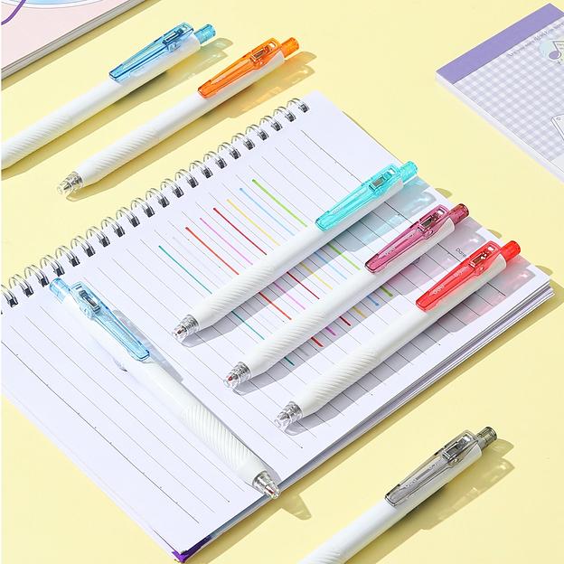 Ручка гелев. автоматическая Deli EG22-RD белый/красный d=0.5мм красн. черн. фото 3