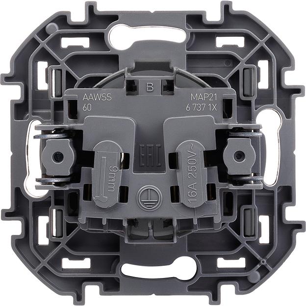 Legrand 673713 Розетка 2К - 16 А - 250 В~ - INSPIRIA - антрацит фото 2