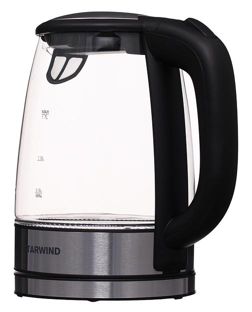 Чайник электрический Starwind SKG5210 1.7л. 2200Вт черный/серебристый (корпус: стекло) фото 5