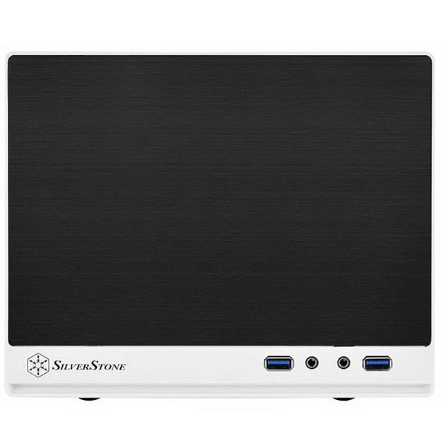SST-SG13WB-Q (USB 3.0) Sugo Mini-ITX Compact Computer Cube Case, Plastic Front Panel with Faux Aluminum Finish, black white, RTL {4} фото 2