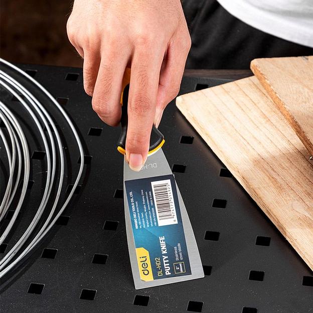 Отделочный инструмент Deli Шпатель Deli DL-HD2 210*50мм, нержавеющая сталь фото 4