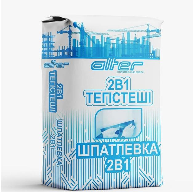 Шпаклевка гипсовая полимерная 2 в 1 Alter 25 кг фото 1