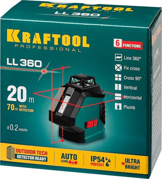 KRAFTOOL LL360, лазерный нивелир (34645) фото 5