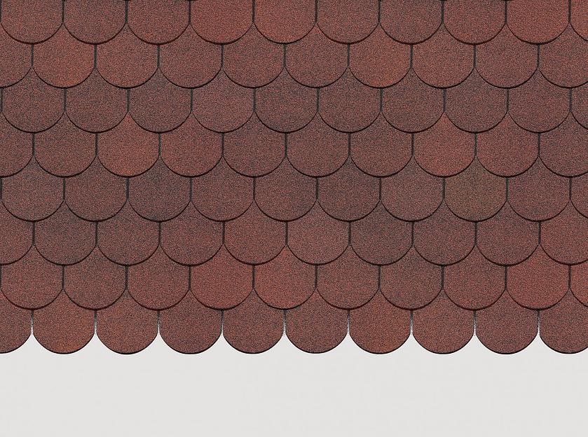 Гибкая черепица Деке Серия STANDARD КОЛЬЧУГА Красный фото 1