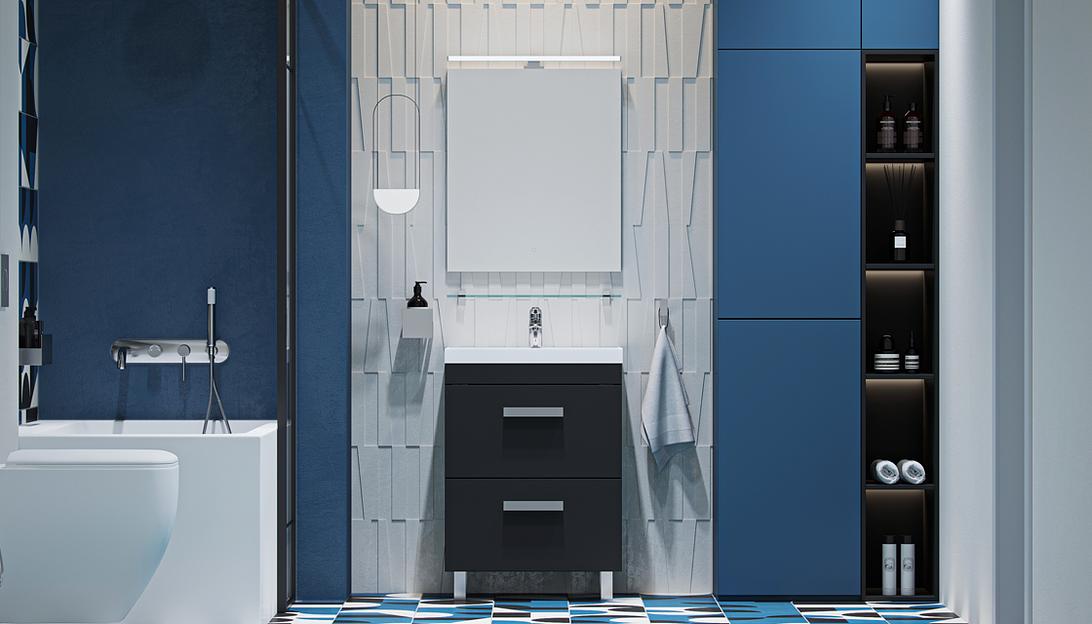 Тумба напольная «ORLANDO» серая ОПТ  фото 1