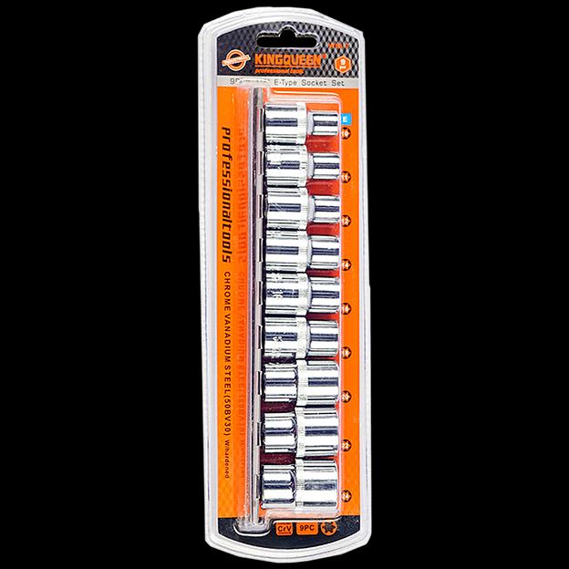 Набор головок (TORX) 1/2 9 предметов KINGQUEEN WIB-7 фото 1