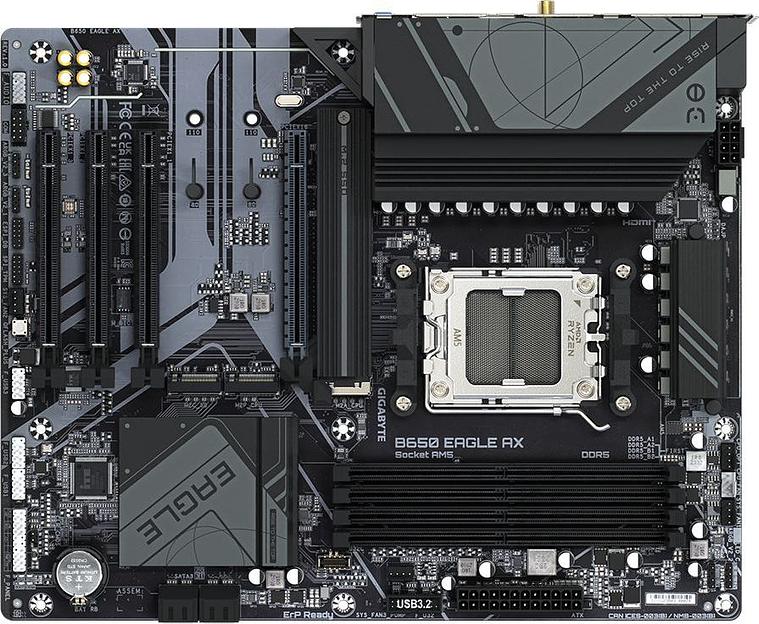 Материнская плата Gigabyte B650 EAGLE AX SocketAM5 AMD B650 4xDDR5 ATX AC`97 8ch(7.1) GbLAN RAID+HDMI+DP фото 1