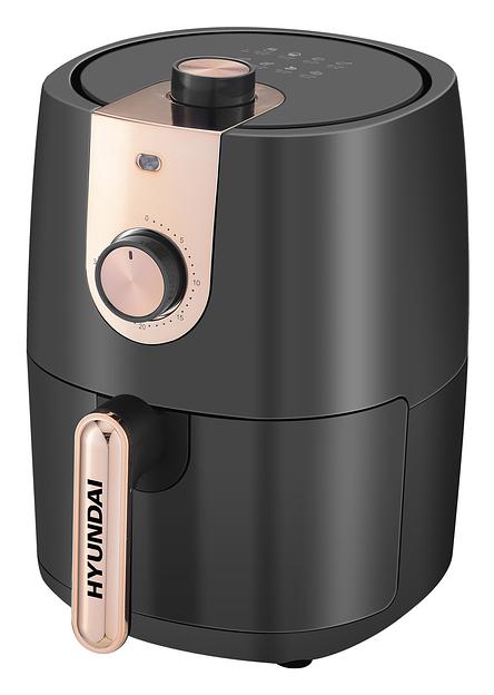 Аэрогриль Hyundai HYF-2057 1000Вт черный/серебристый фото 1