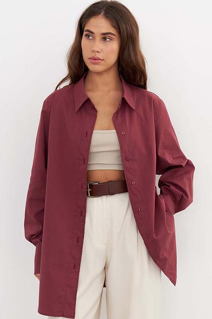 Рубашка длинная SCT_002_BGND/Бордовый фото 8