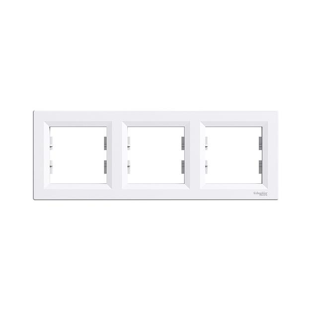 Рамка горизонтальная SE EPH5800321 Asfora 3 постовая белый EPH5800321 фото 1