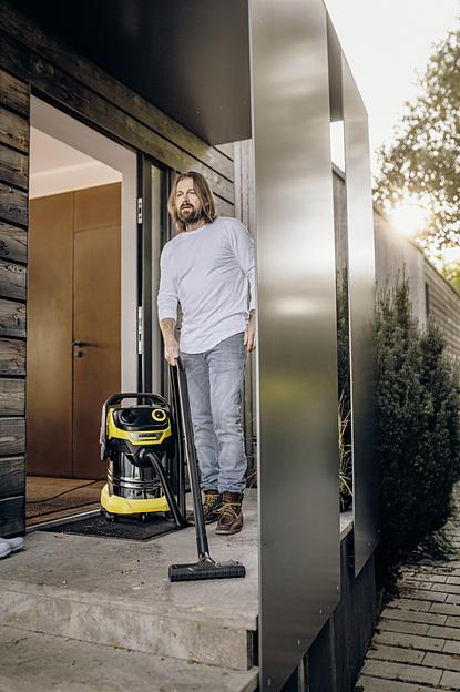 Строительный пылесос Karcher WD 5 S V-25/5/22 1100Вт (уборка: сухая/сбор воды) желтый фото 5