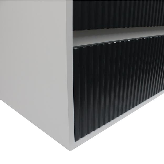 Тумба с раковиной для ванной Uperwood Next подвесная, 80 см, белая/графит, 2 ящика фото 9