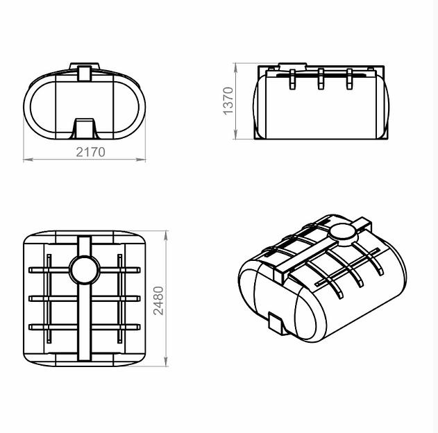 Ёмкость горизонтальная 5000 л фото 2