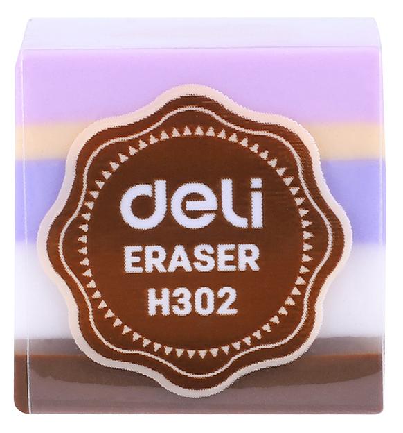 Ластик Deli EH302 прямоугольный 35x35x35мм ассорти индивидуальная картонная упаковка фото 10
