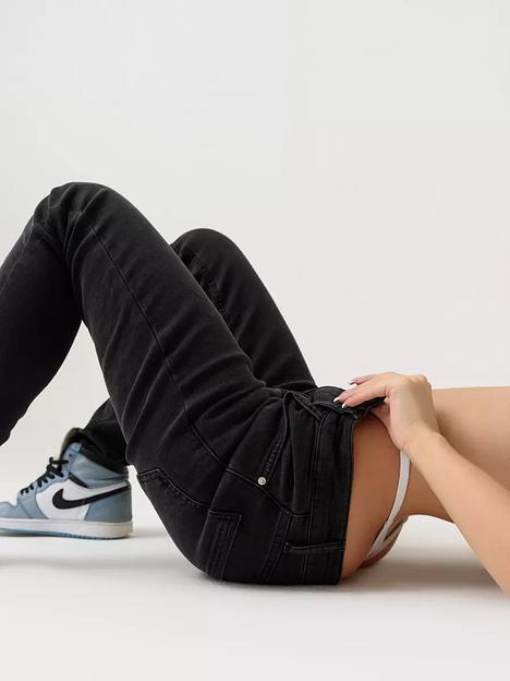 Джинсы женские скинни JEXY с высокой посадкой, тёмно-серый фото 8