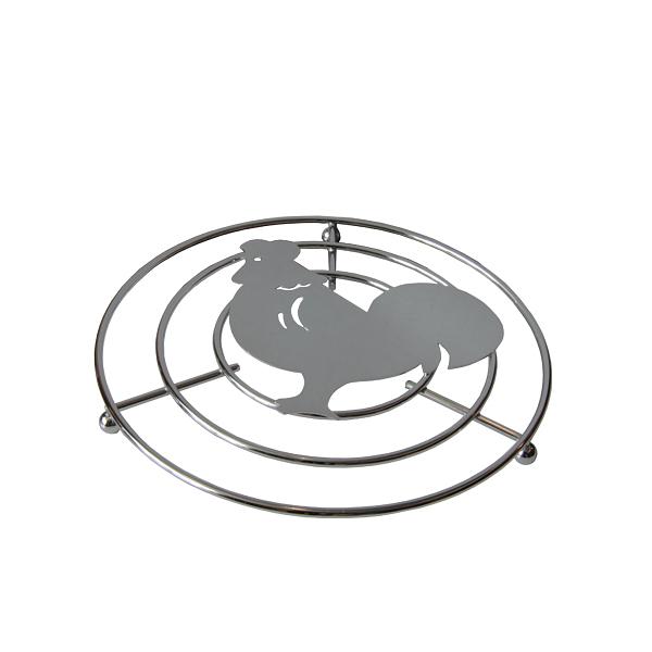 Подставка под горячее "Петушок" (205х17мм), хром фото 1