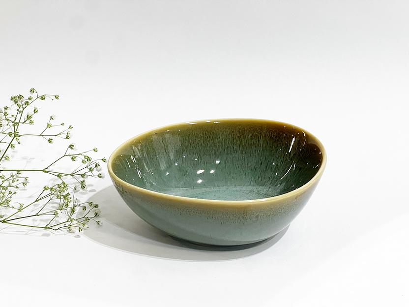 Тарелка фарфоровая глубокая 15.5 см «Green collection» SR2-002 green, опт фото 1