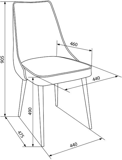 Стул для дома Бюрократ CH-K4_2 комплект 2шт коричневый Holland 74 металл черный на ножках (CH-K4_1/HL74_2) фото 9