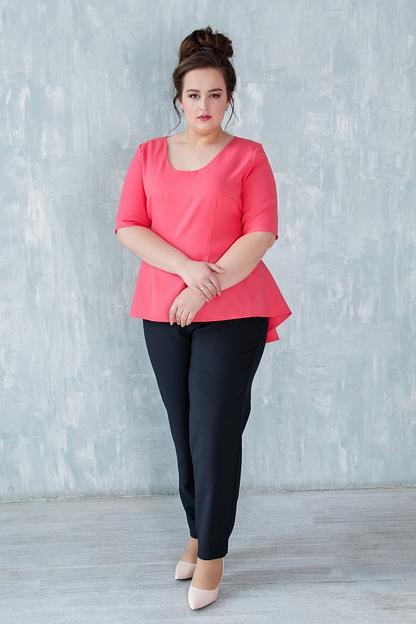 Блуза коралловая Р-0053 фото 2