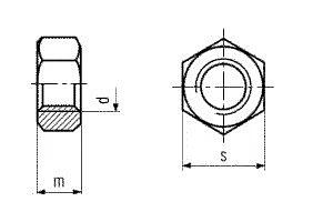 DIN 555 Гайка шестигранная фото 2
