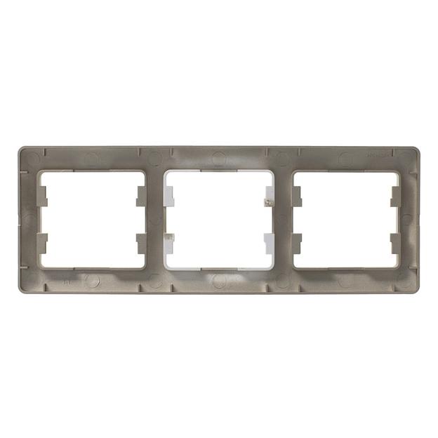 Systeme electric GSL000403 GLOSSA 3-постовая РАМКА, горизонтальная, ТИТАН фото 3