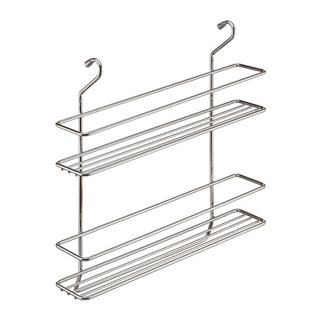 Полка двойная для специй (358х85х350мм), хром фото 1